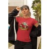 Vianočné dámske tričko Santa Claus s rúškomVianočné dámske tričko Santa Claus s rúškom