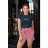 t shirt mockup featuring a woman in striped shorts 28210 (5)