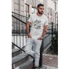 t shirt mockup of a serious looking man standing on concrete steps 1023 el