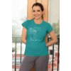 t shirt mockup featuring a middle aged woman standing against a balcony door 31606 (8)