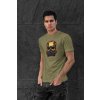 t shirt mockup featuring a serious looking man posing against a dark stone wall 427 el (19)