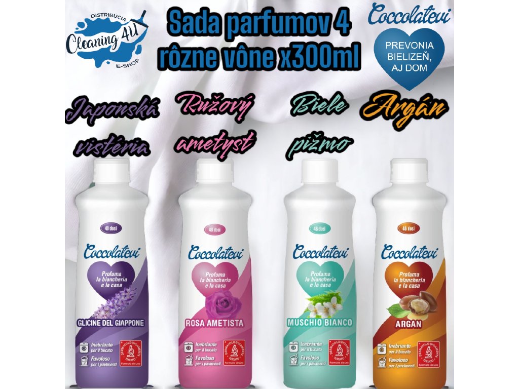 1101 1 coccolatevi 4 druhy x 300ml nahrada avivaze parfum do prania
