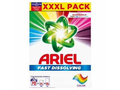 Prasok na pranie farebnych farieb ARIEL Fast Dissolving 70 prani 3 85 kg