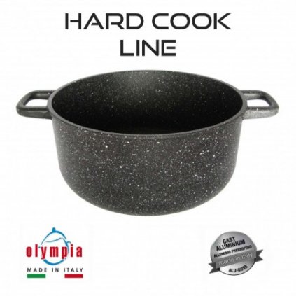 Hrnec HARD COOK Ø 20 cm z litého hliníku s minerálním kameninovým povrchem na indukci