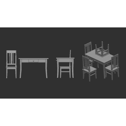 I/72 Table with chairs