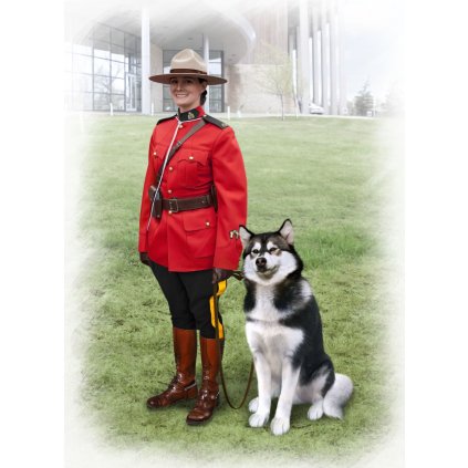 1:16 ICM RCMP Female Officer with dog