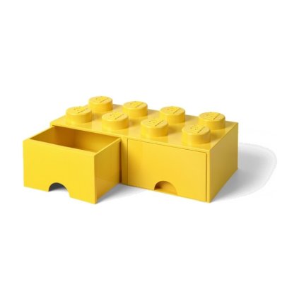 LEGO úložný box s šuplíky 250x500x180mm - žlutý