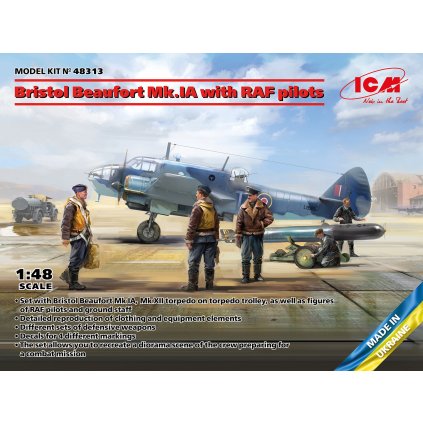 1:48 ICM Bristol Beaufort Mk.IA with RAF pilots