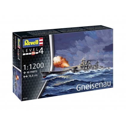 Plastic ModelKit loď 05181 - Gneisenau (1:1200)