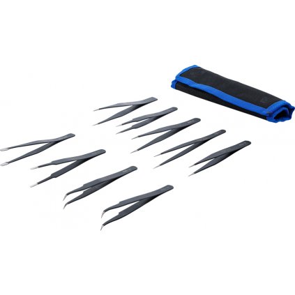 Stainless Steel tweezers set, 9 pieces
