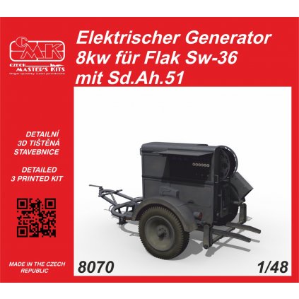1/48 Elektrischer Generator 8kw für Flak Sw-36 mit Sd.Ah.51