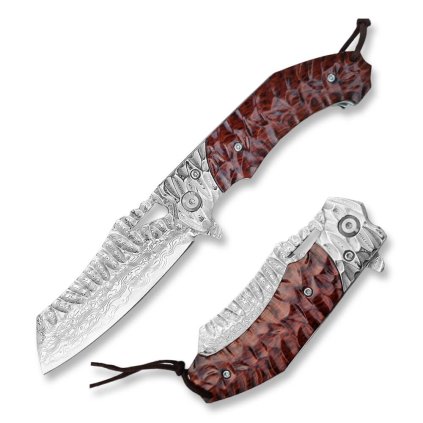 4152 damaskovy zaviraci model dellinger tanto dachser s rukojeti z hadiho dreva a cepeli tanto