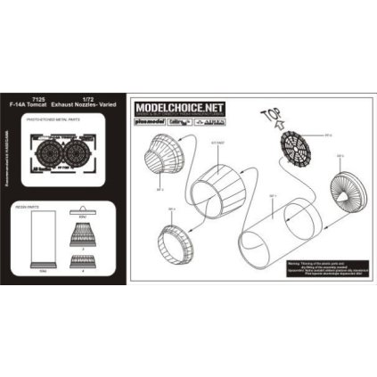 24164 1 24164 1 72 f 14a tomcat exhaust nozzles varied position hasegawa