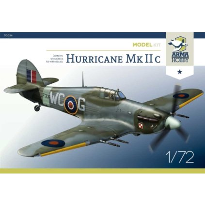 17252 1 1 72 hurricane mk iic model kit arma hobby