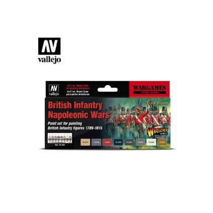 9662 1 vallejo model color set 70163 british infantry napoleonic wars 8