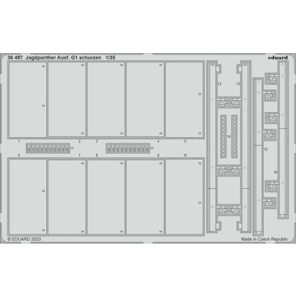 15401 1 jagdpanther ausf g1 schurzen 1 35 recommended for academy