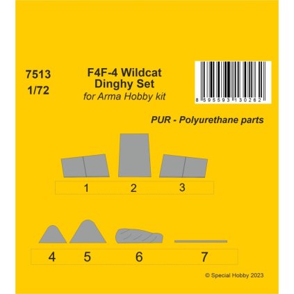 29351 1 72 f4f 4 wildcat dinghy for arma hobby kit