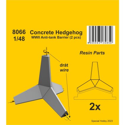 31385 1 48 concrete hedgehog wwii anti tank barrier 2 pcs