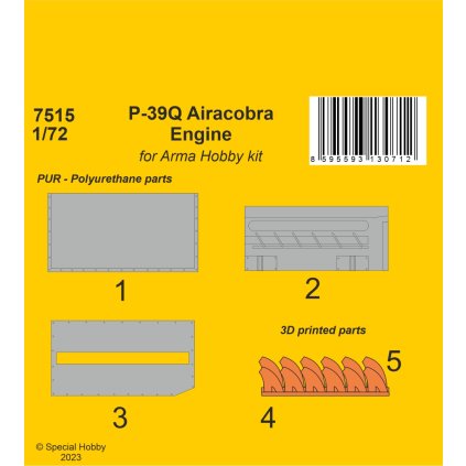 28400 28400 1 72 p 39q airacobra engine