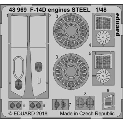 48866 1 1 48 f 14d engines steel for tamiya kit