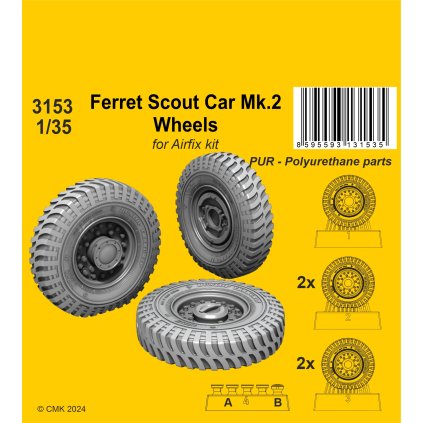 27353 1 1 35 ferret scout car mk 2 wheels for airfix kits