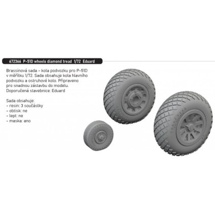 15107 1 p 51d wheels diamond tread 1 72 recommended for eduard