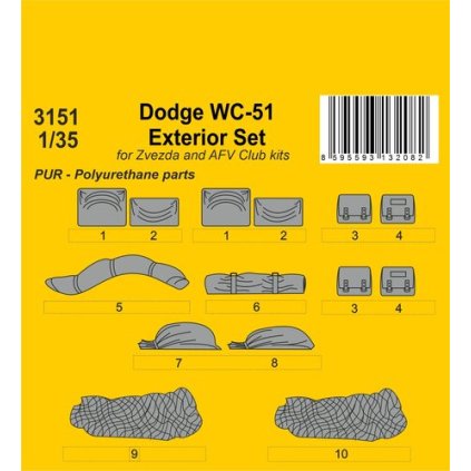 30050 30050 1 35 dodge wc 51 exterior set for zvezda and afv club