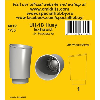 36554 1 35 uh 1b huey exhaust for trumpeter kit