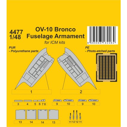 36536 1 48 ov 10 bronco fuselage armament for icm kit