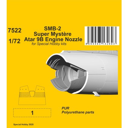 82900 1 72 smb 2 super myst re atar 9b engine nozzle for special hobby kit