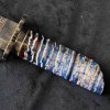 4179 11 sberatelsky nuz tanto dellinger feza blue s rukojeti ze stabilizovaneho mamutiho zubu a cepeli randy feather damascus b