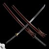 5097 1 rakku japanese katana t 10 steel yokote suguha hamon