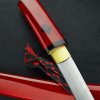 5241 12 sberatelska replika japonskeho tanto omanko shira saya s realnou linii hamon a cervenou pochvou c