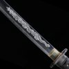 4011 7 luxusni remeslna replika katana s cepeli tamahagane dracim horimono a rukojeti v cerne kuzi h