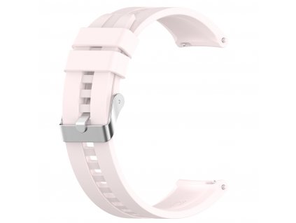 Světle růžový silikonový řemínek 22mm