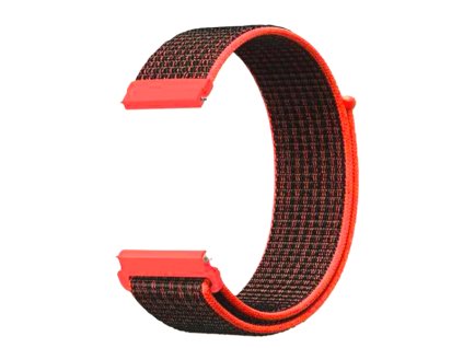 Černo červený nylonový řemínek 20mm