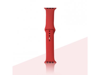 Červený silikonový řemínek pro Apple Watch