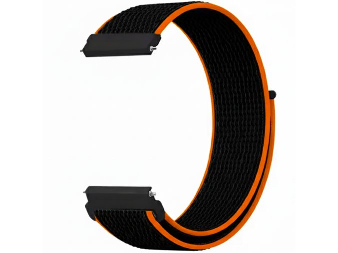 Černo oranžový nylonový řemínek 22mm