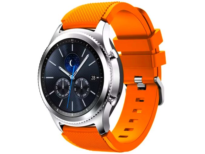Silikonový řemínek oranžový 22mm
