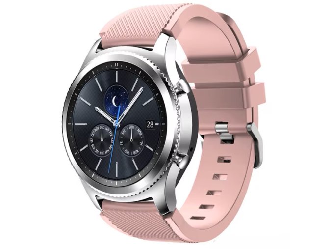 Silikonový řemínek světle růžový 22mm