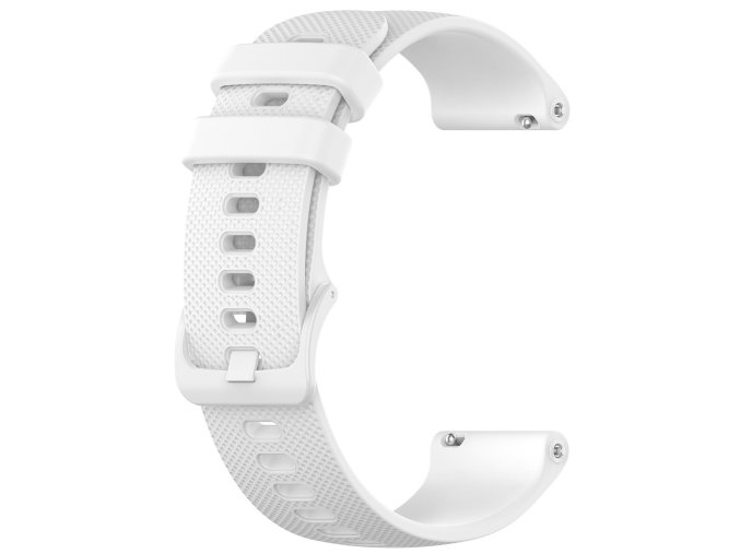 Bílý sportovní silikonový řemínek 18mm