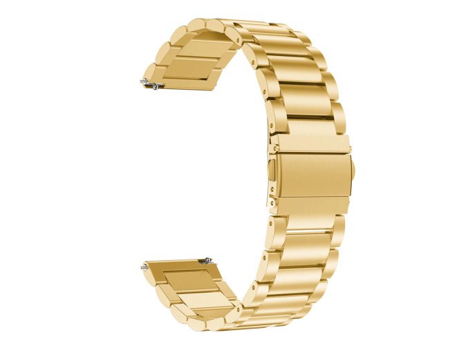 Zlatý kovový řemínek 22mm