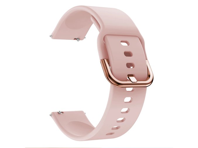 Růžový silikonový řemínek 20mm