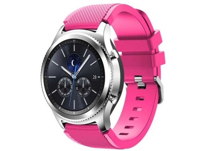 Silikonový řemínek růžový 22mm