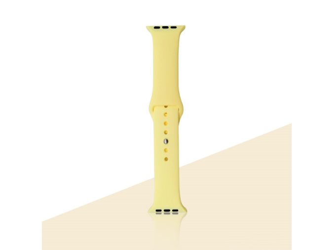 Žlutý silikonový řemínek pro Apple Watch