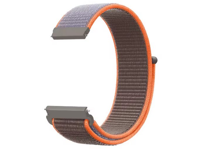 Šedo oranžový nylonový řemínek 20mm