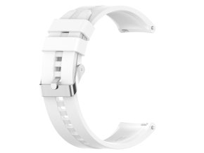 Silikonový řemínek 20mm - Bílý