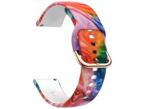 Silikonový řemínek 20mm vzor Colorful Glass