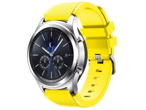 Silikonový řemínek žlutý 22mm