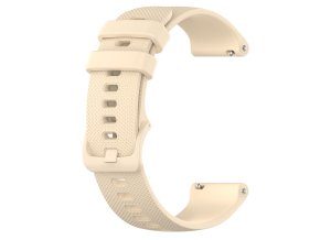 Béžový sportovní silikonový řemínek 18mm